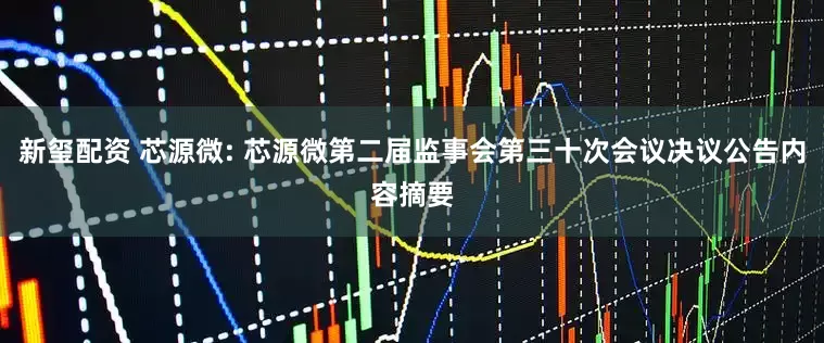 新玺配资 芯源微: 芯源微第二届监事会第三十次会议决议公告内容摘要