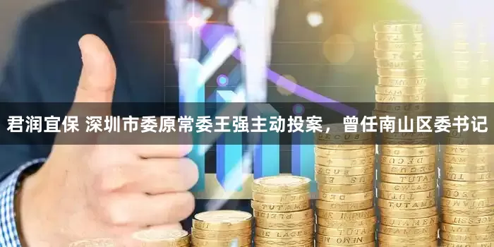 君润宜保 深圳市委原常委王强主动投案，曾任南山区委书记
